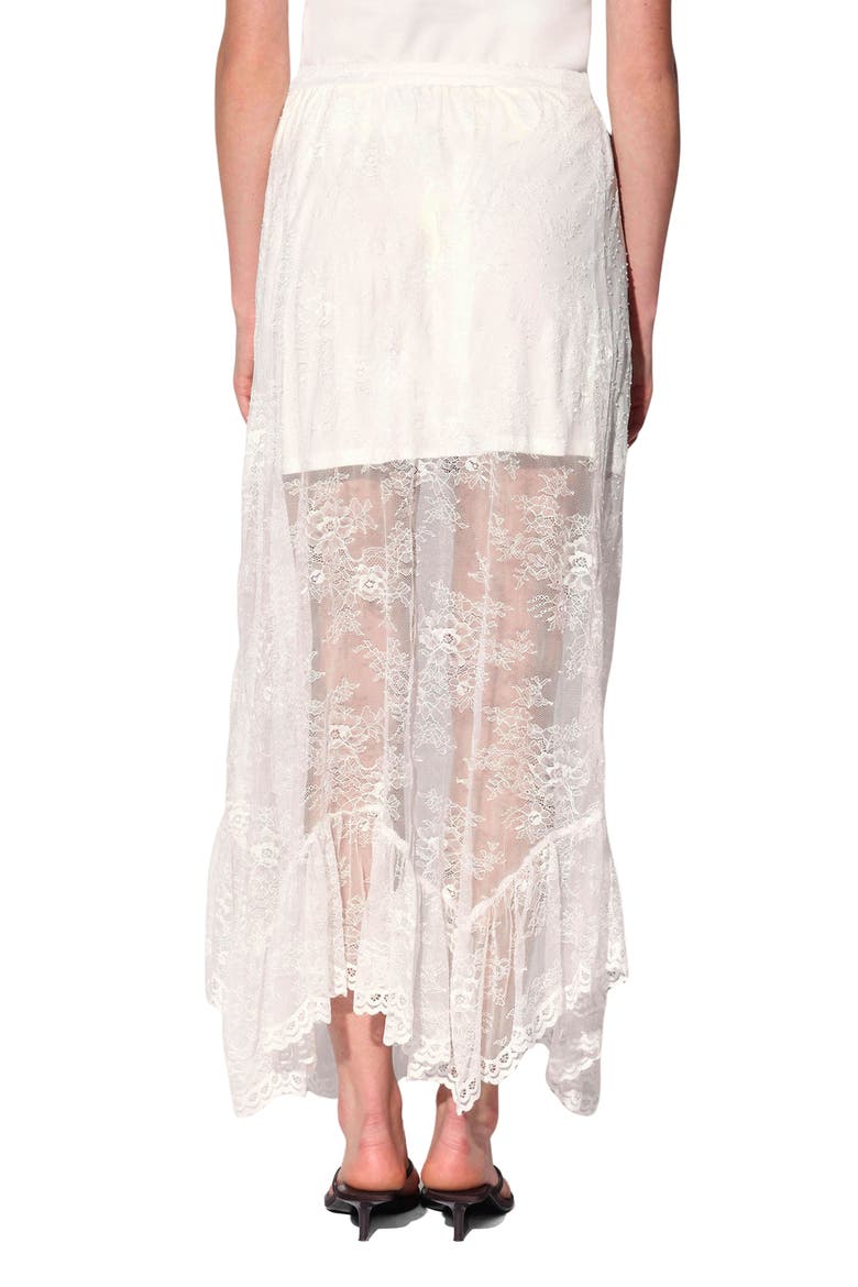 Gracelyn Lace Handkerchief Hem Skirt, Alternate, color, IVORY