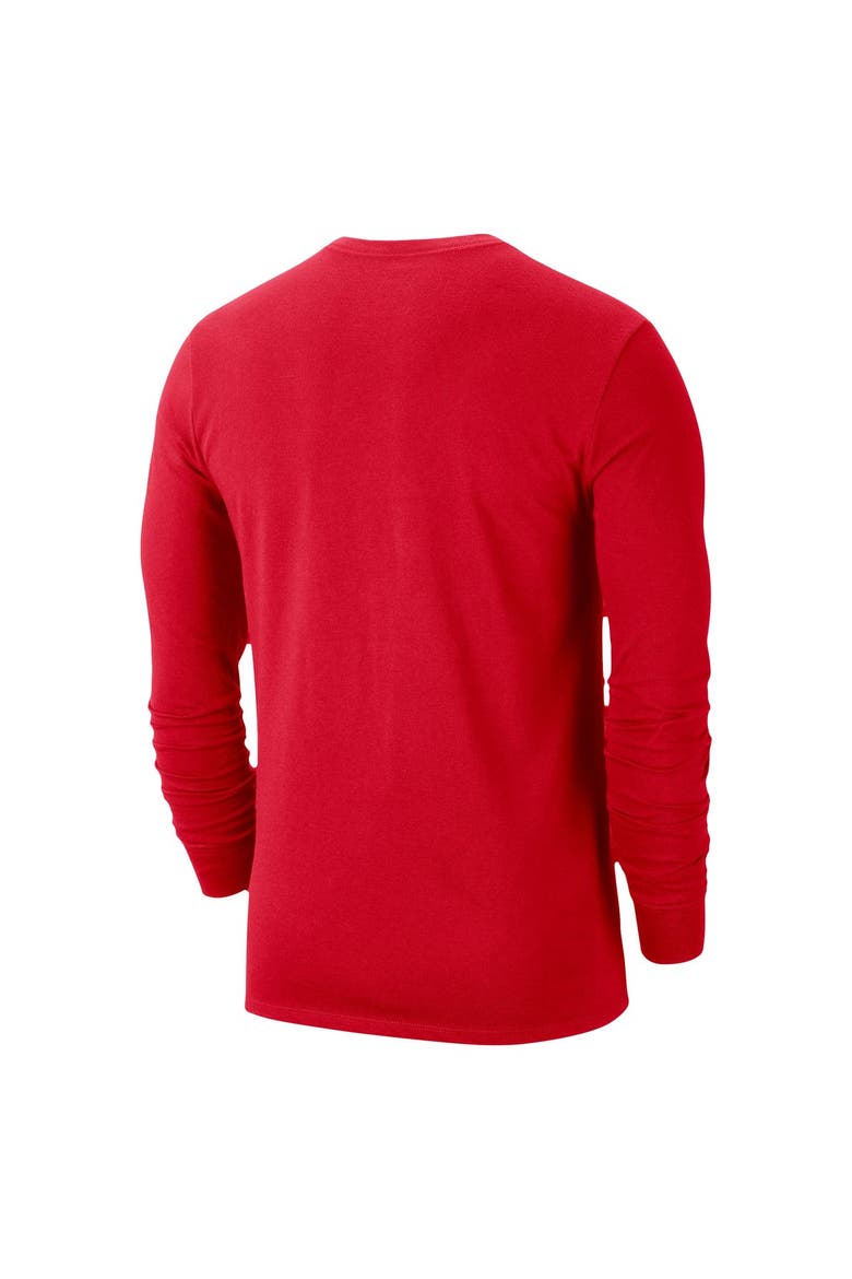 Men's Nike  Red Team USA Dri-FIT Long Sleeve T-Shirt, Alternate, color, Red