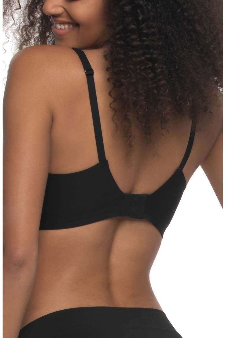 The Wire-Free T-Shirt Bra, Alternate, color, BLACK