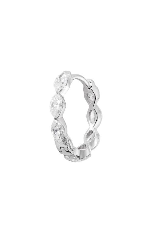 Maria Tash Invisible Set Diamond Marquise Eternity Hoop Earring In White Gold