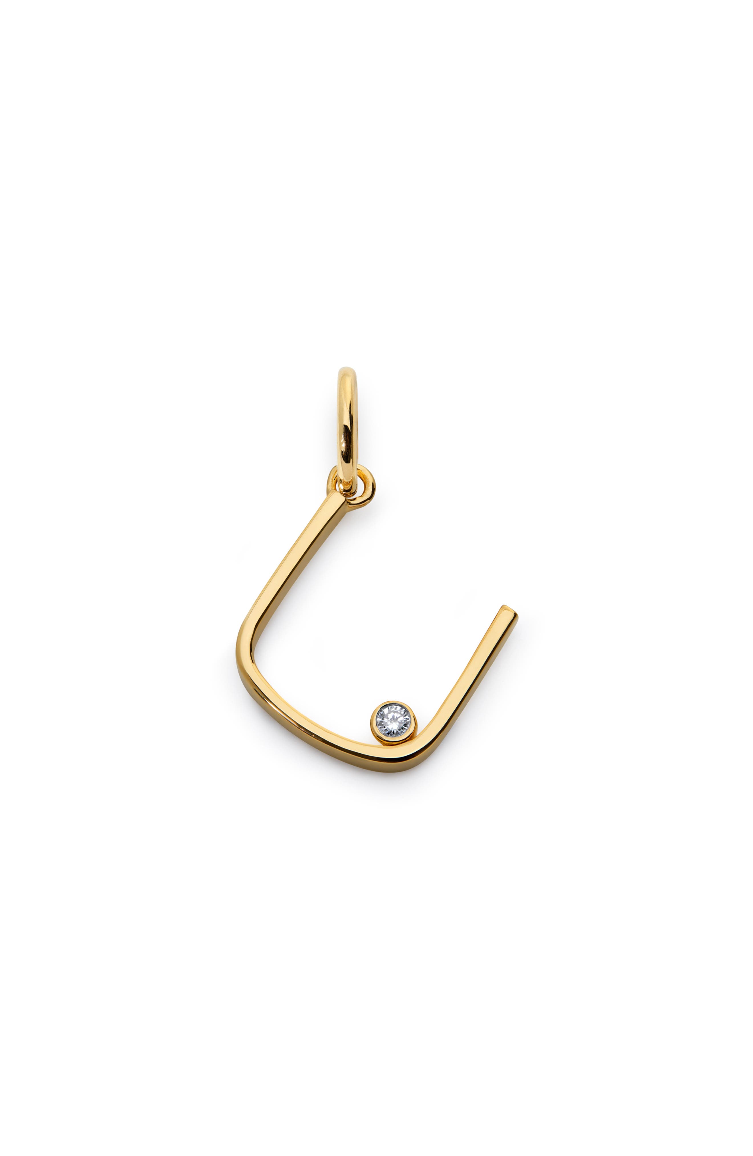 18K GOLD VERMEIL / DIAMOND U