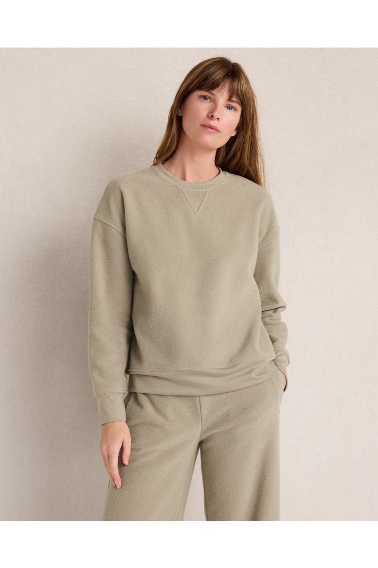 Brushed Terry Crewneck Pullover, Main, color, Vetiver