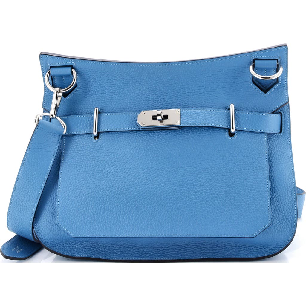 Pre-owned Hermes Hermes Jypsiere Bag Clemence 31 In Blue