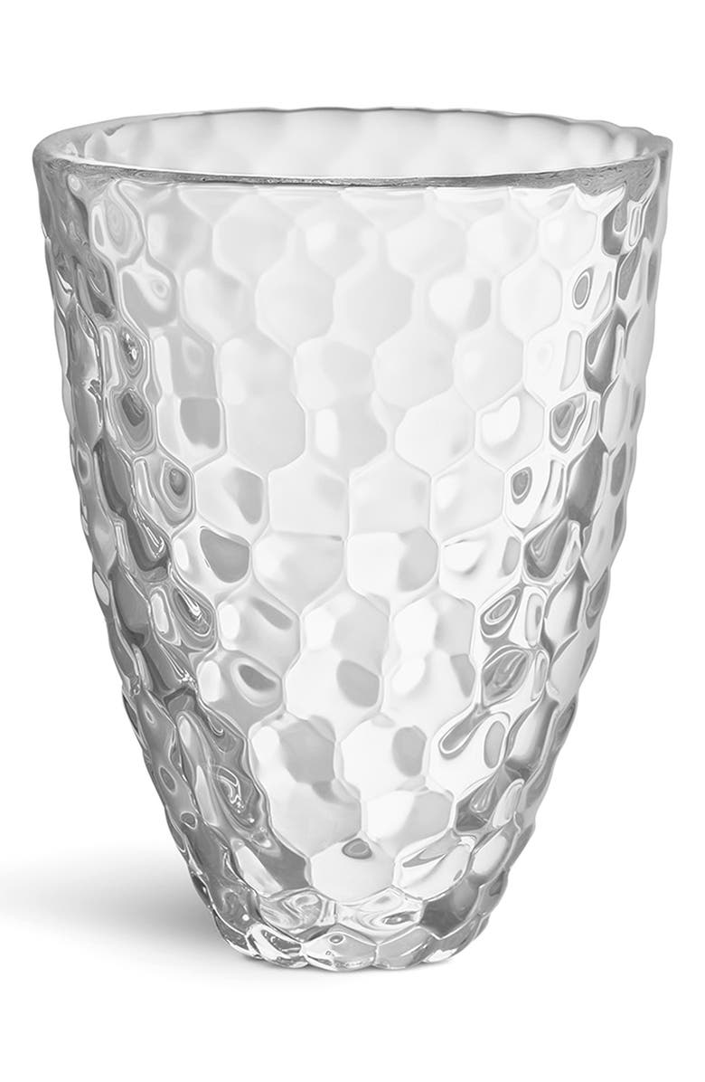 Orrefors Raspberry Crystal Vase, Main, color, Clear