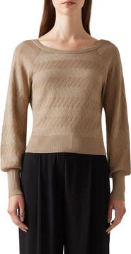 LK Bennett Goldie Metallic Sweater