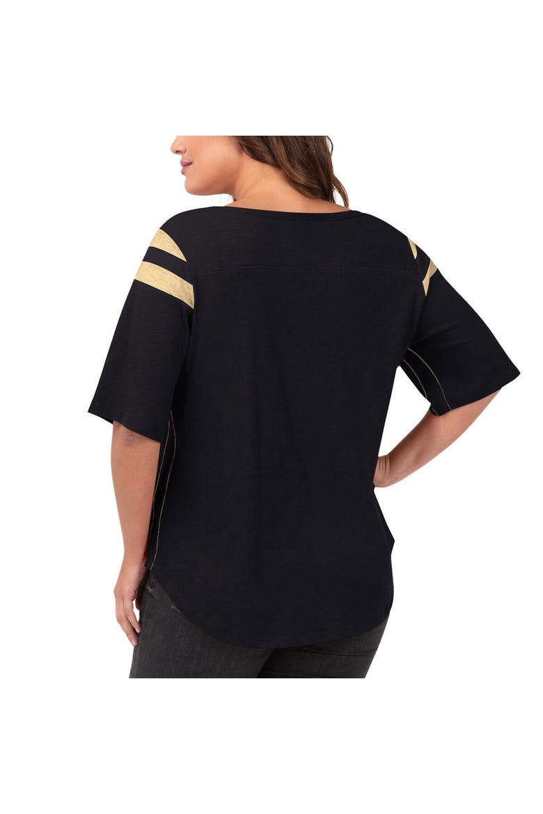 Women's G-III 4Her by Carl Banks Black New Orleans Saints Plus Size Linebacker T-Shirt, Alternate, color, Black