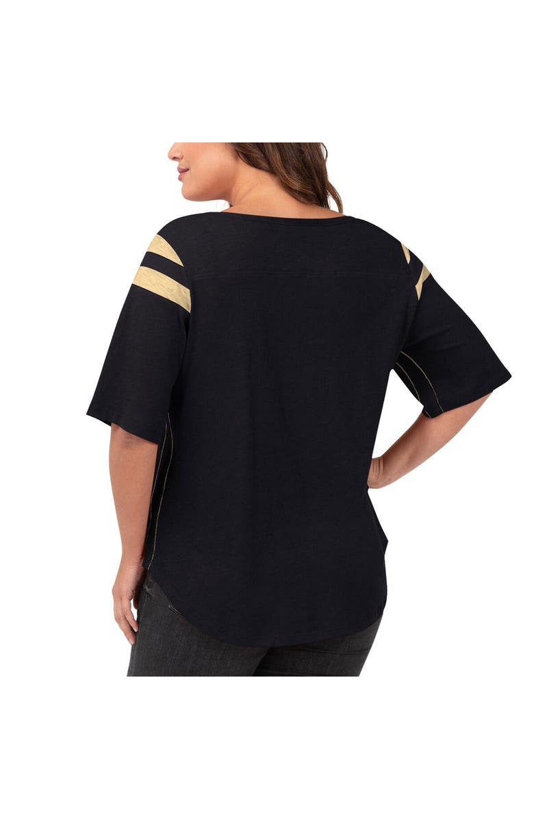 G-III 4HER BY CARL BANKS Women's G-III 4Her by Carl Banks Black New Orleans Saints Plus Size Linebacker T-Shirt, Alternate, color, Black