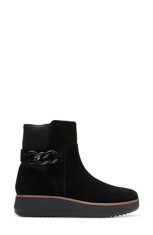 Clarks Zylah Rose Suede Boot In Black