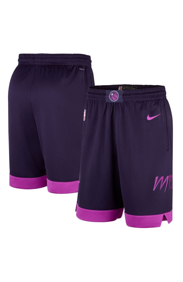 Nike Men's Nike Purple Minnesota Timberwolves 2025/26 City Edition Remix Dri-FIT Swingman Shorts, Main, color, Purple
