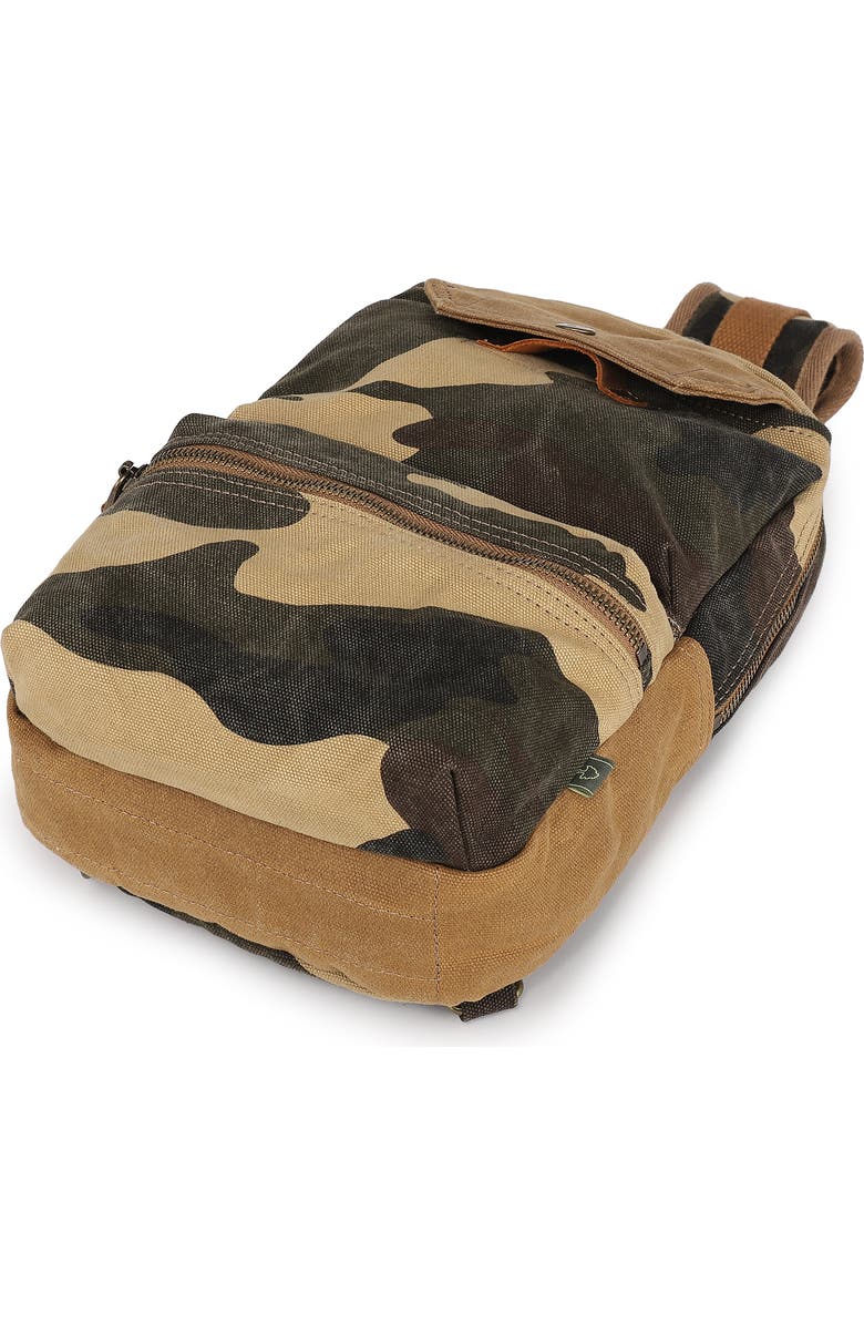 TSD Brand Mountain Leaf Rugged Trail Ready Sling Bag, Alternate, color, Khaki Camo