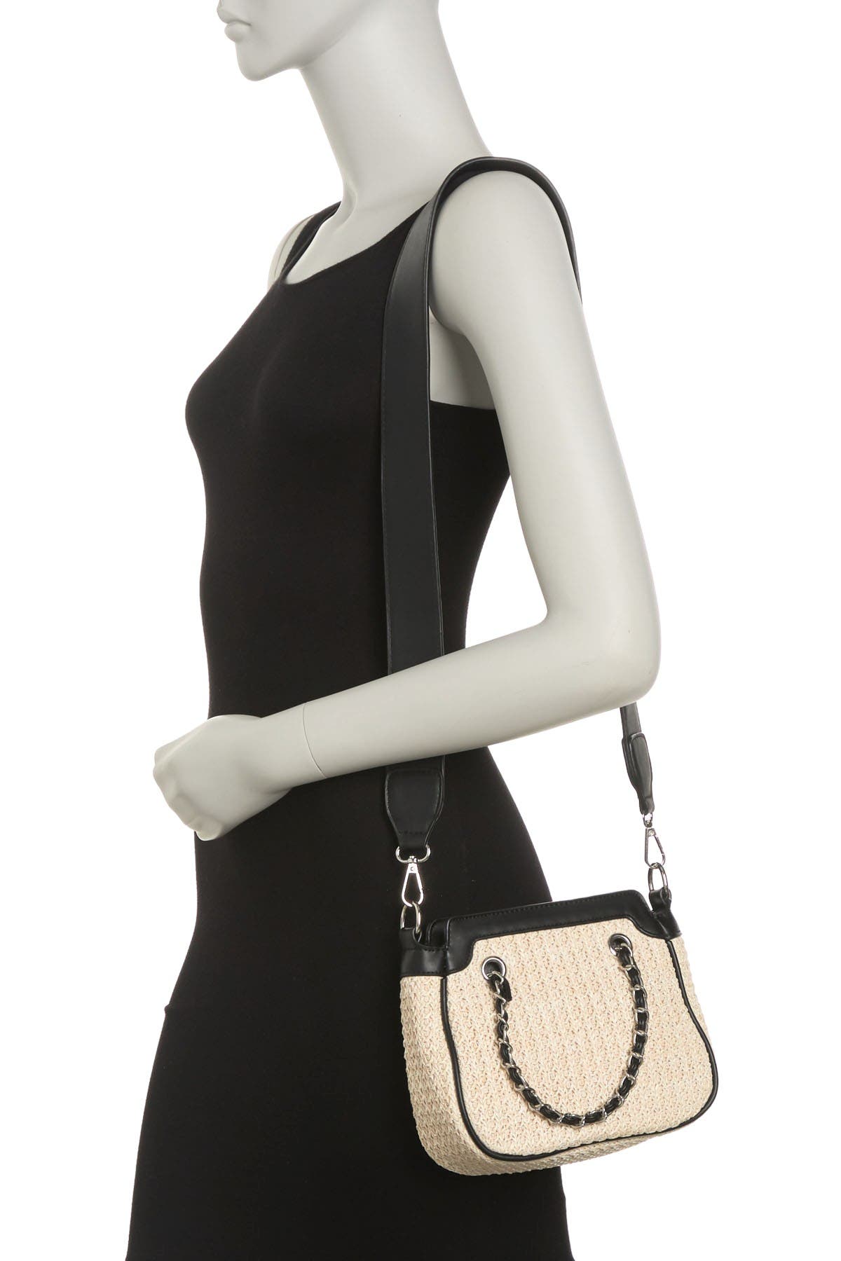 RENATA CORSI Woven Leather Shoulder Bag, Alternate, color, 