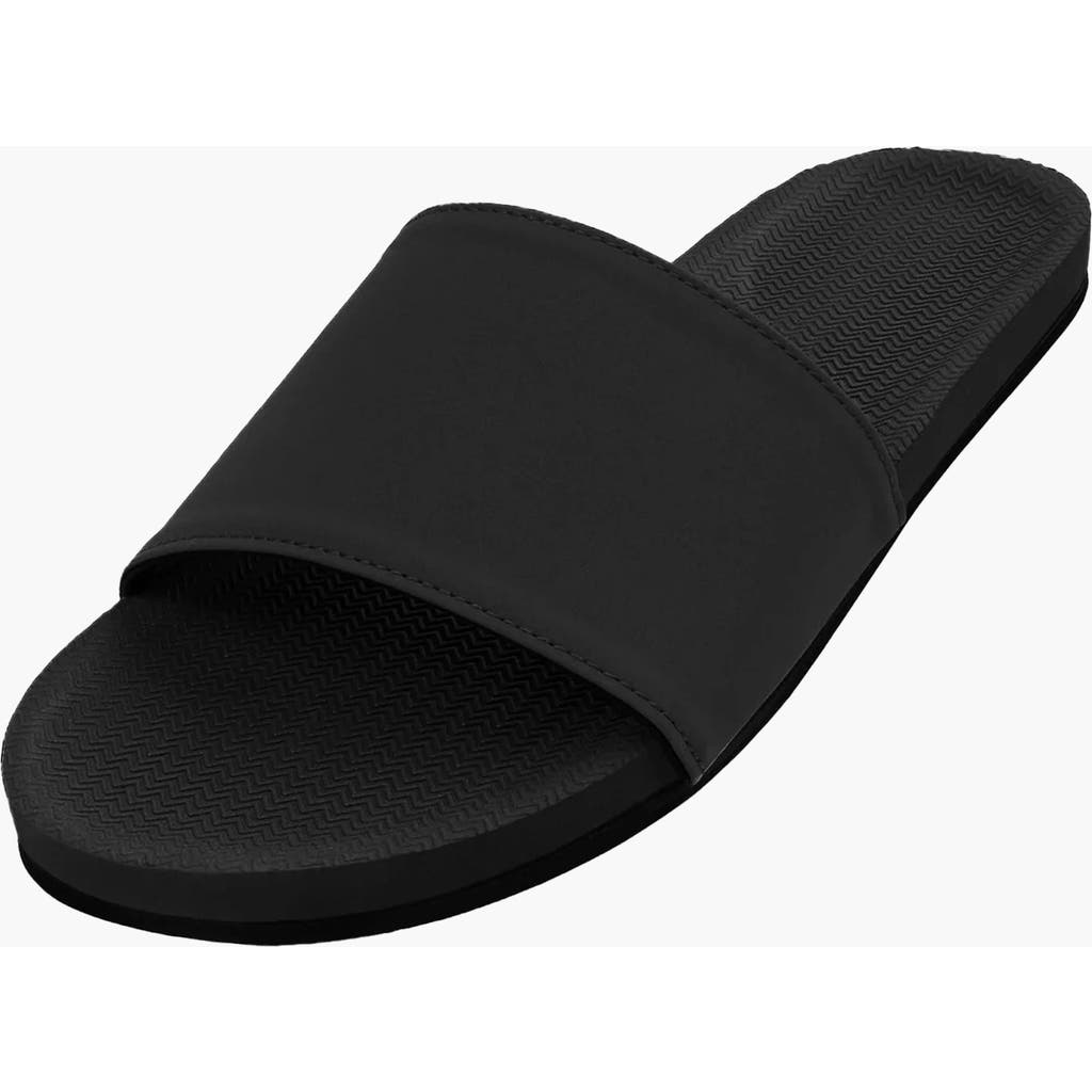 Indosole Responsibly-made Tire Sole Slide Sandals In Black