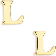 MARLYN SCHIFF Block Letter Initial Stud Earrings