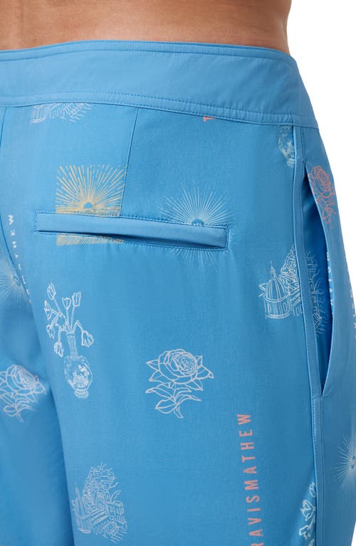 Travismathew Passport Board Shorts In Blue