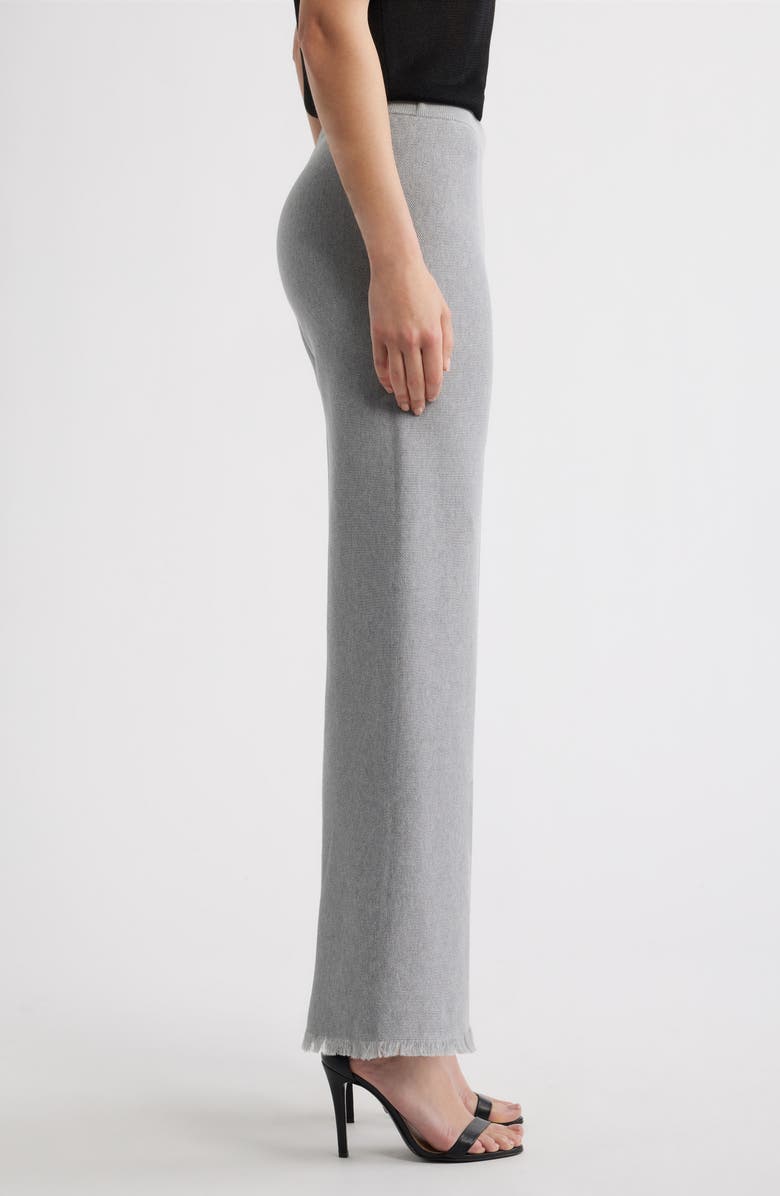 KOBI HALPERIN Valley Fray Hem Wide Leg Knit Pants, Alternate, color, 