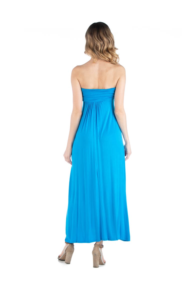 Maternity Sleeveless Empire Waist Maxi Dress, Alternate, color, Turq