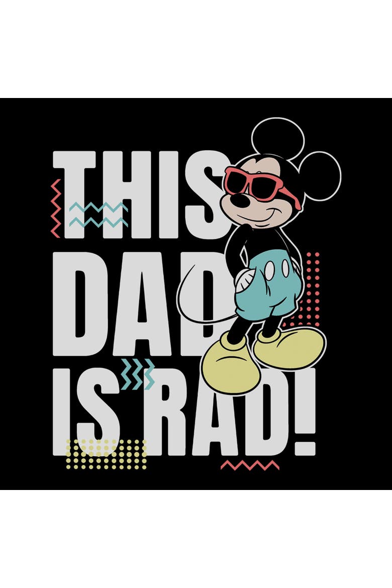 Men's Mickey & Friends This Dad Is Rad  Graphic T-Shirt, Alternate, color, Black