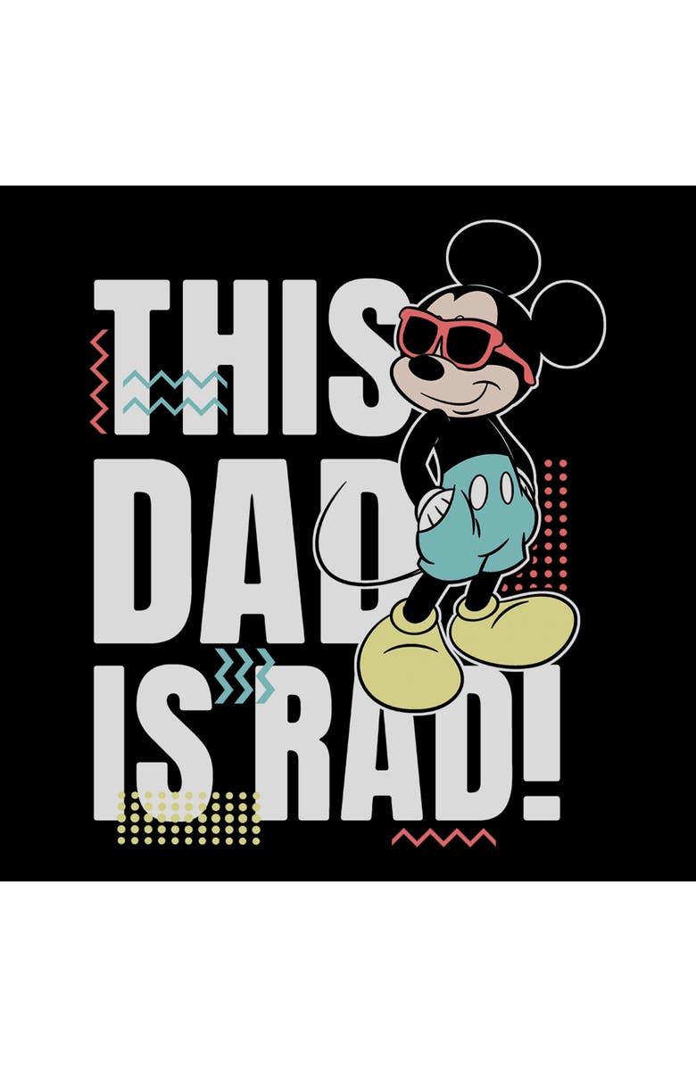 Mickey & Friends Men's Mickey & Friends This Dad Is Rad Graphic T-Shirt, Alternate, color, Black