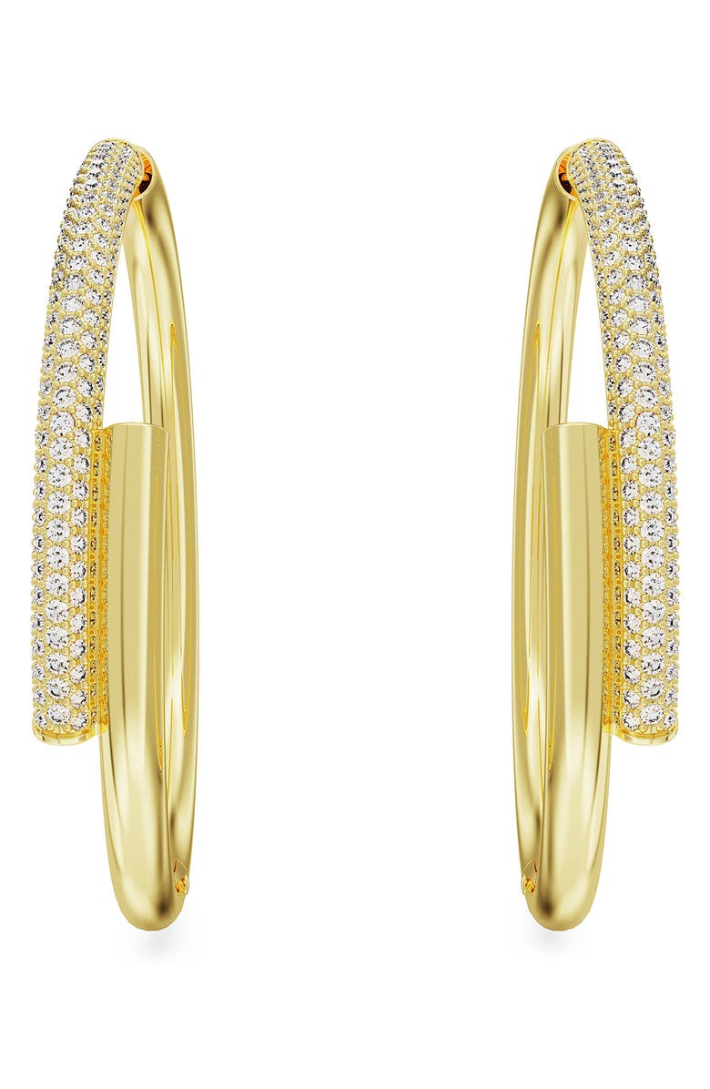 Swarovski Dextera Crystal Bypass Hoop Earrings, Alternate, color, 