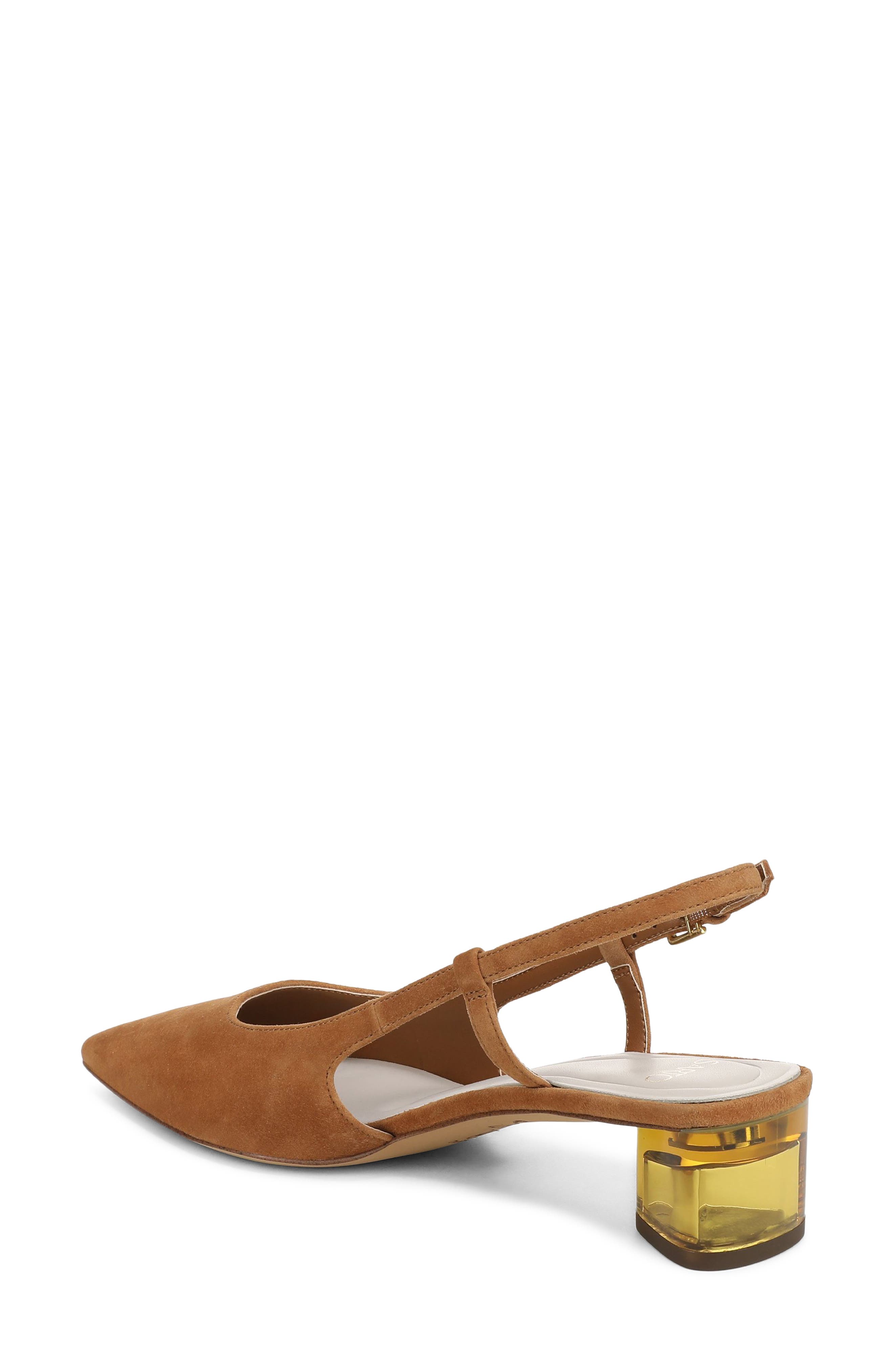 Amelie Slingback Pointed Toe Pump, Alternate, color, SADDLE