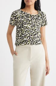 AK ANNE KLEIN Asymmetric Neck Top
