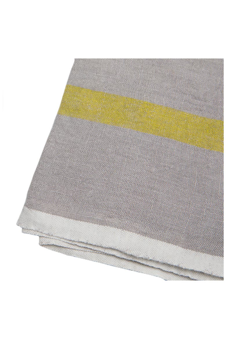 Set of 2 Laundered Linen Tea Towels, Alternate, color, GREY/LIME