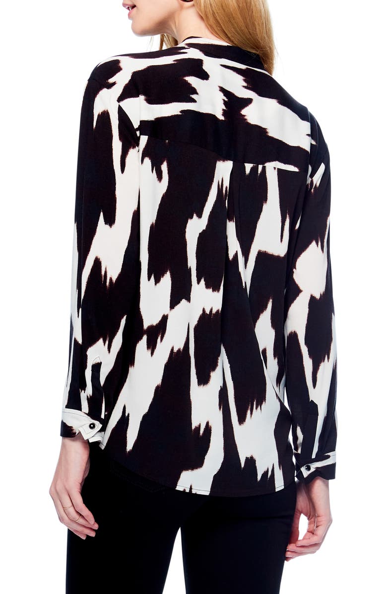 NIC+ZOE Monochrome Mood Live In Blouse, Alternate, color,