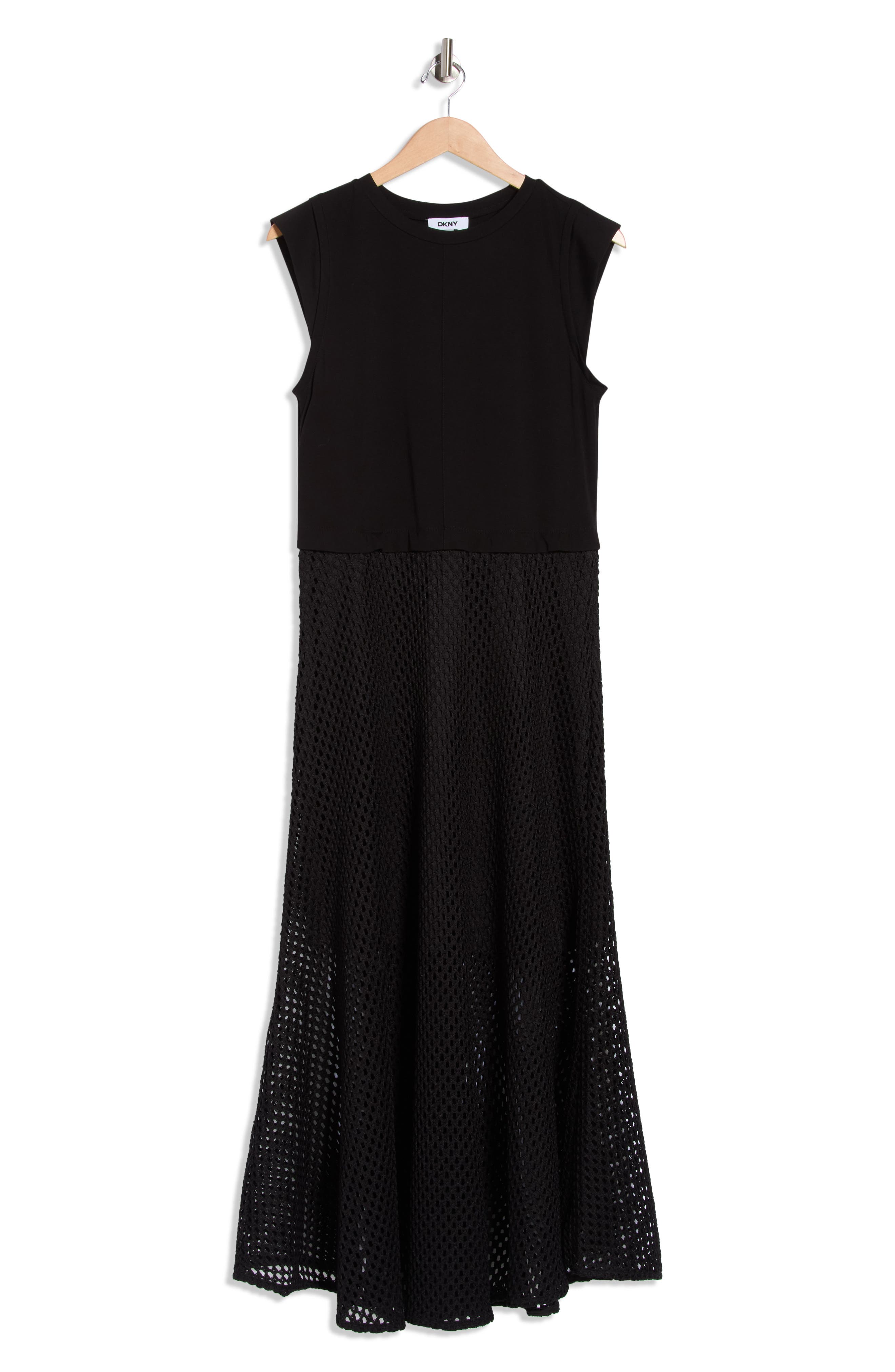 DKNY Mesh Trim Dress