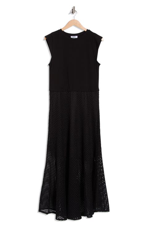 Mesh Trim Dress