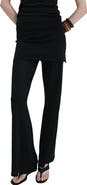 MANGO Foldover Knit Wide Leg Pants