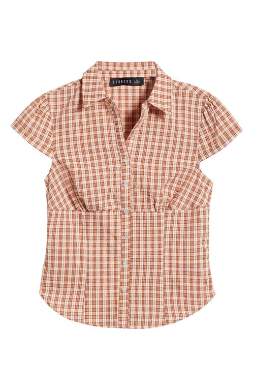Shop Lioness Plaid Button-up Shirt In Pink Check