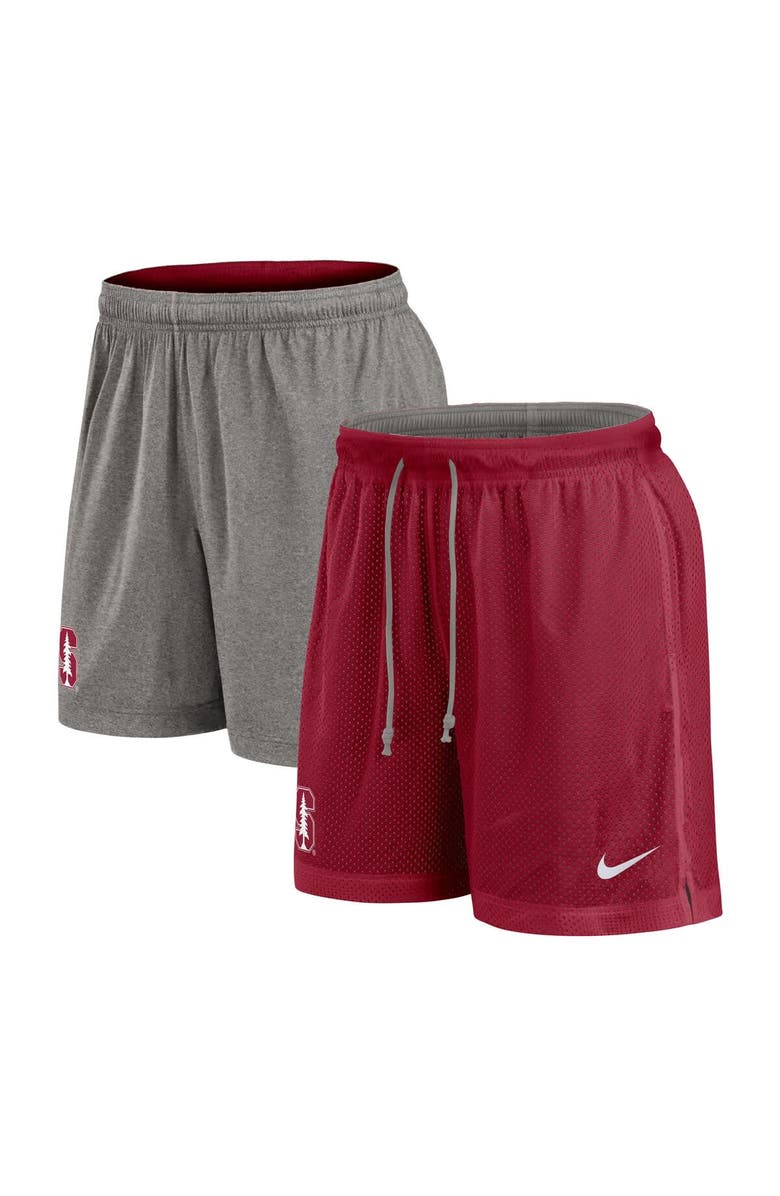 Nike Men's Nike Cardinal/Heather Gray Stanford Cardinal Player Reversible Shorts, Main, color, Cardinal