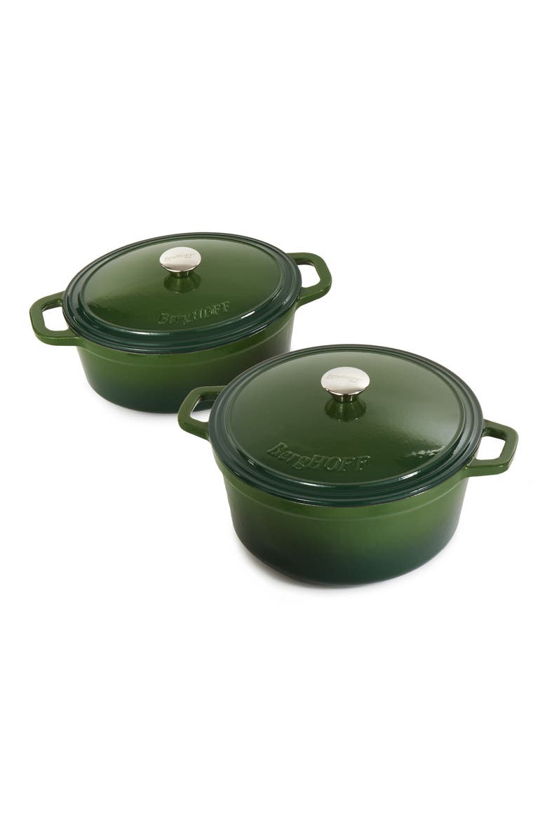 Neo 4-Piece Cast Iron Dutch Oven Cookware Set, Main, color, GREEN