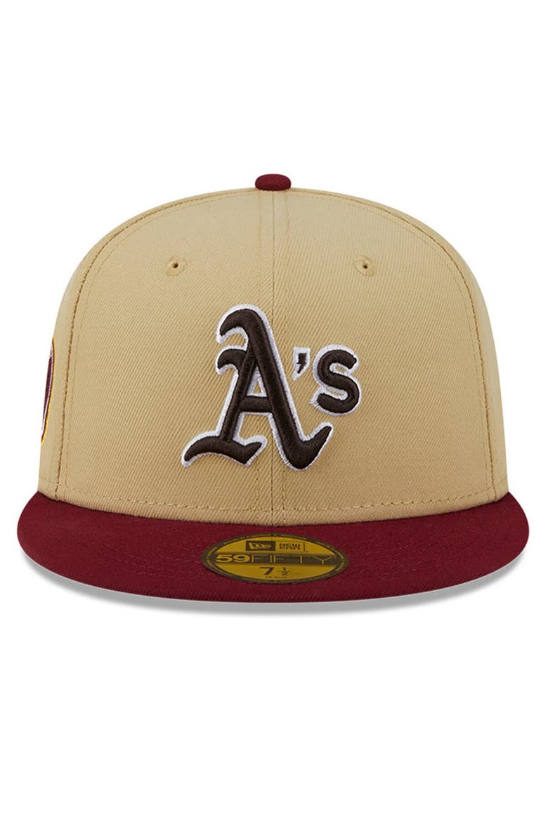 Men's New Era Vegas Gold/Cardinal Oakland Athletics 59FIFTY Fitted Hat, Alternate, color, Vegas Gold