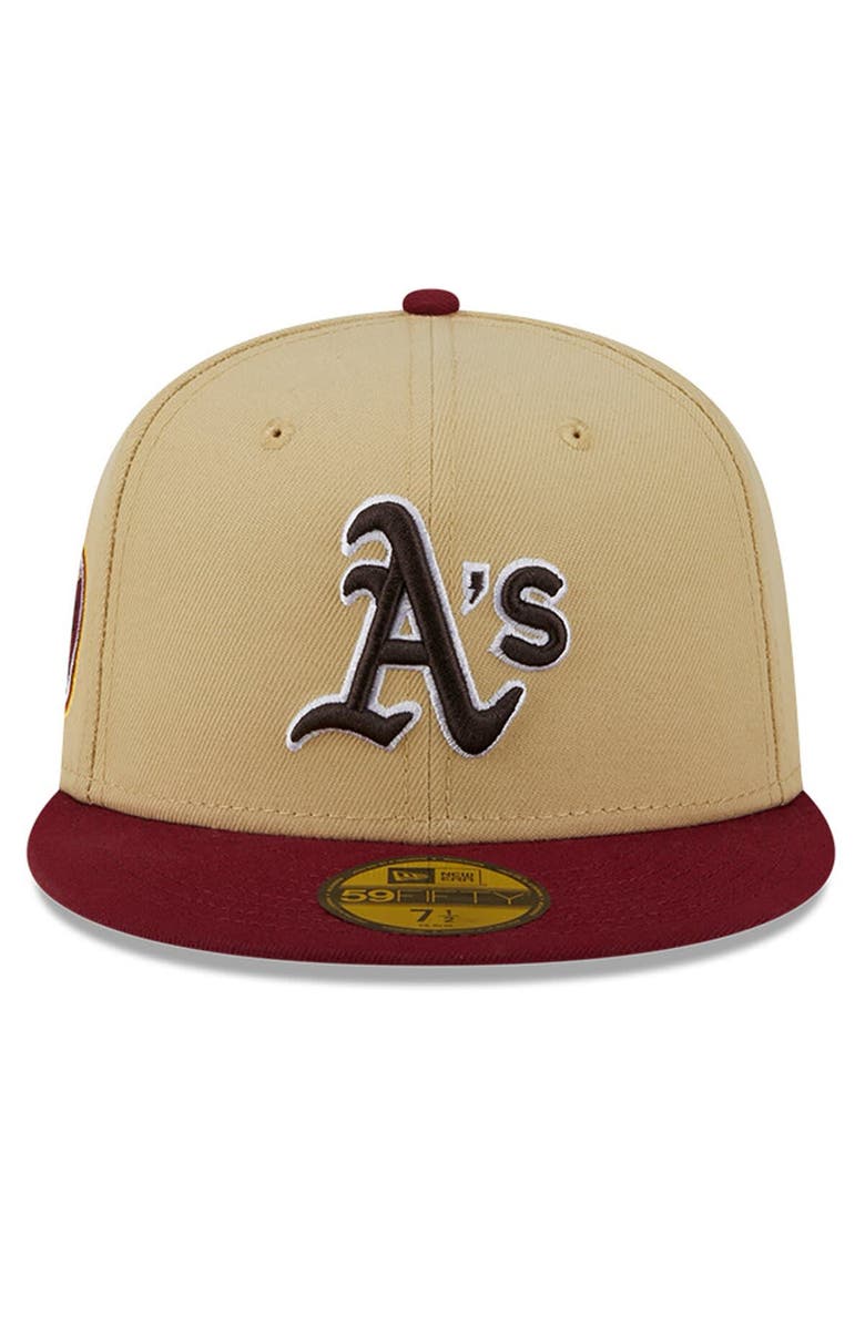 New Era Men's New Era Vegas Gold/Cardinal Oakland Athletics 59FIFTY Fitted Hat, Alternate, color, 