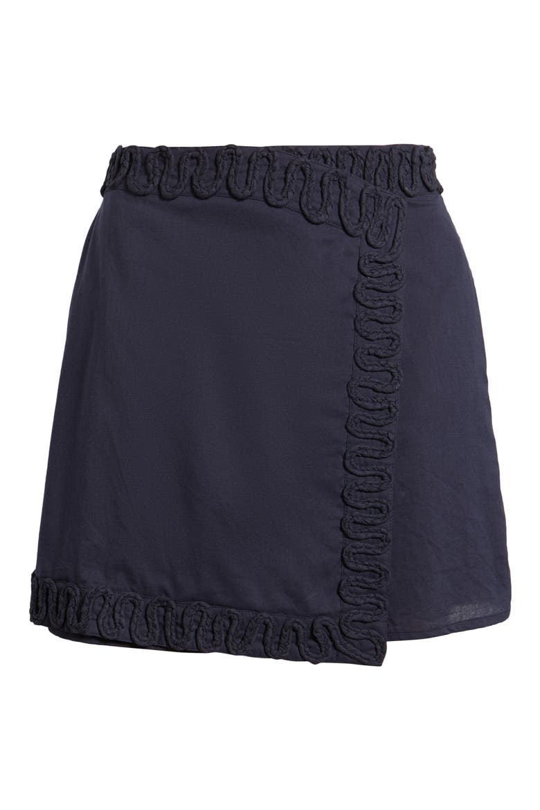 Silla Embroidery Detail Cotton Skort, Alternate, color, NAVY