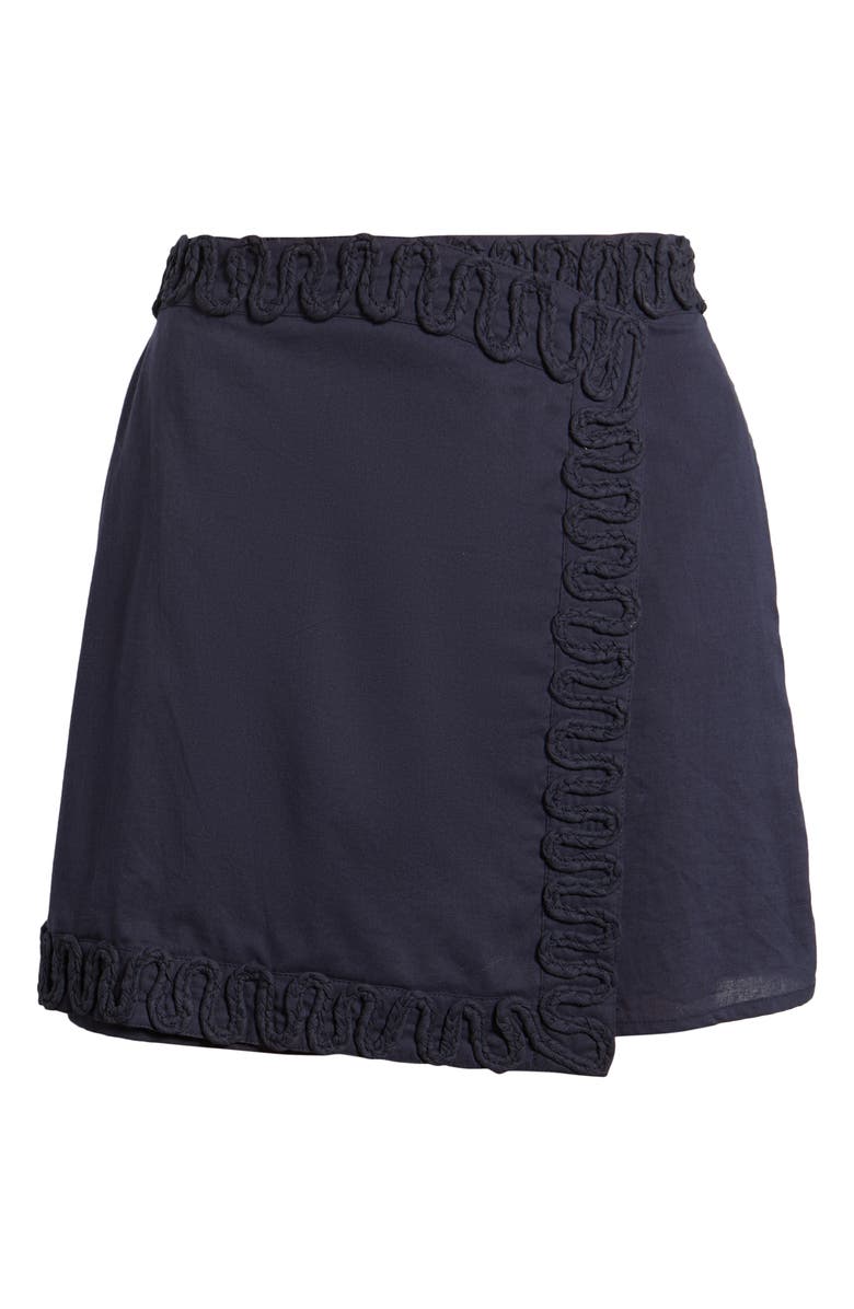 CIEBON Silla Embroidery Detail Cotton Skort, Alternate, color, Navy