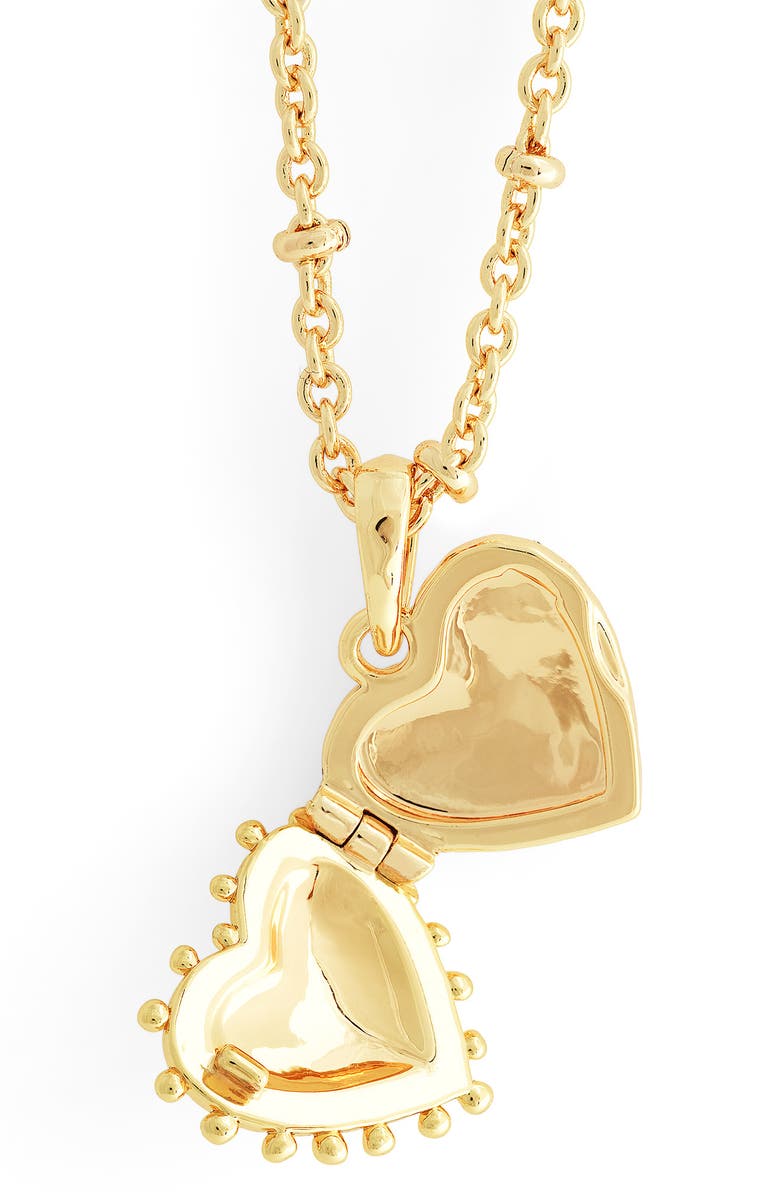 Anabel Aram Jewelry Small Heart Locket Necklace, Alternate, color, Gold