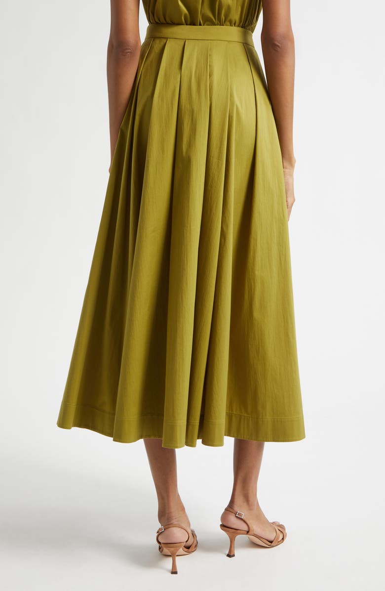 Cinq à Sept Doran Pleated Midi Skirt, Alternate, color, Dark Cardamom