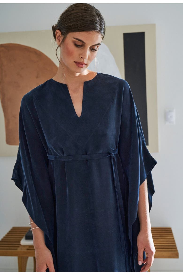 Belted Caftan, Alternate, color, Navy
