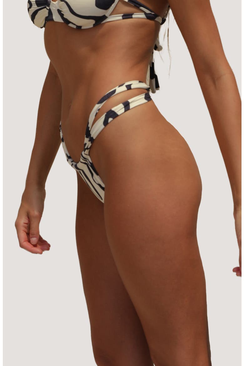 Bijou Ruched Bikini Bottoms, Alternate, color, NEW HORIZON