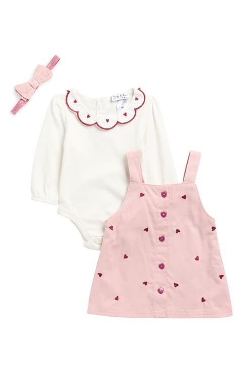 Three-Piece Embroidered Heart Set (Baby)