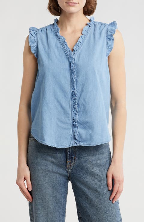 Ruffle Button-Up Top