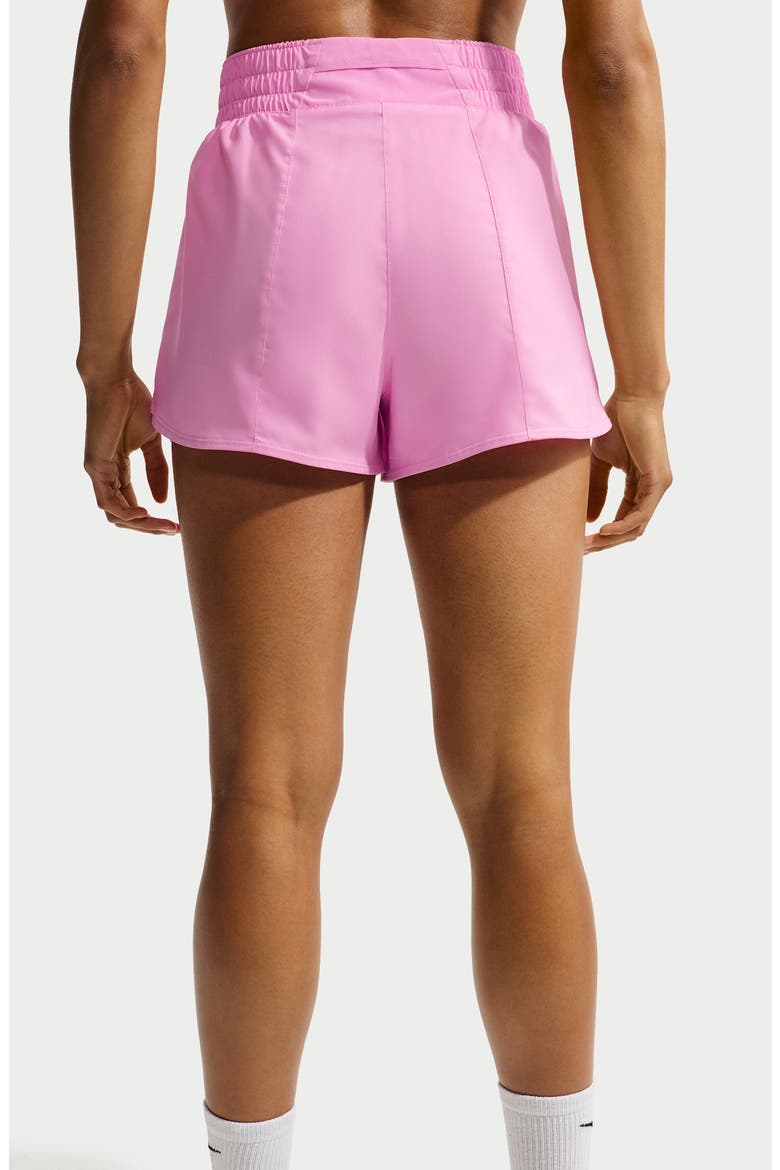 One Dri-FIT High-Waisted 3-Inch 2-in-1 Shorts, Alternate, color, PINK RISE/ WHITE