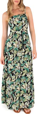 Hurley Fall Palms Print Maxi Dress