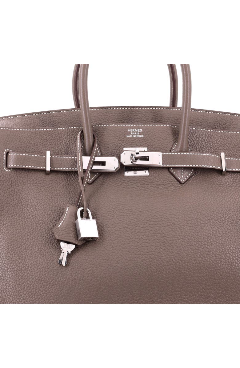 Pre-Owned Hermes Birkin Handbag Grey Clemence with Palladium Hardware 35, Alternate, color, Etoupe