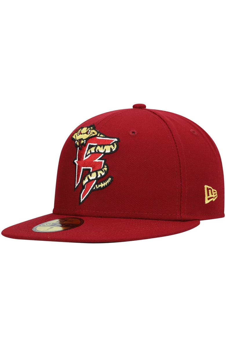 New Era Men's New Era Red Wisconsin Timber Rattlers Authentic Collection Team Home 59FIFTY Fitted Hat, Alternate, color, Red