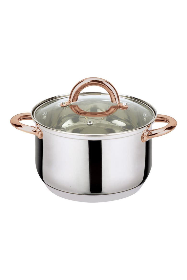 6-Piece Stainless Steel Casserole Set, Alternate, color, STAINLESS STEEL