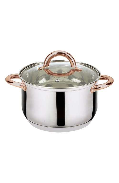 J&v Textiles J And V Textiles 6-piece Stainless Steel Casserole Set In Silver