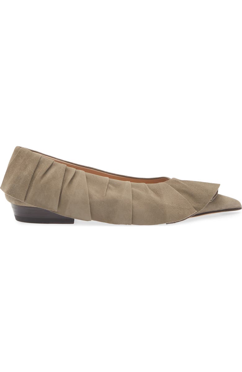 JW Anderson Ruffle Ballet Flat, Alternate, color, Grey 929